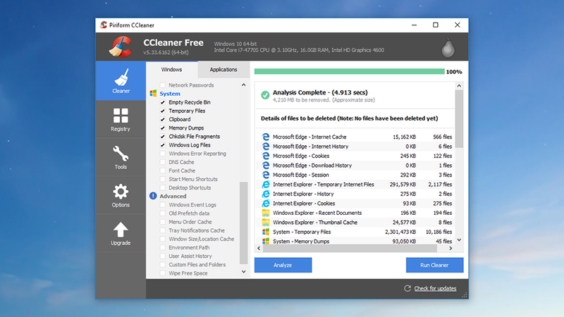 CCleaner has been maintaining computers for years. Image: Screenshot